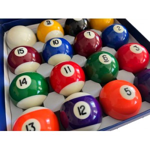 CHAMPION CLASSIC STANDARD 2-1/4" BILLIARD POOL BALL SET COMPLETE 16 BALL SET
